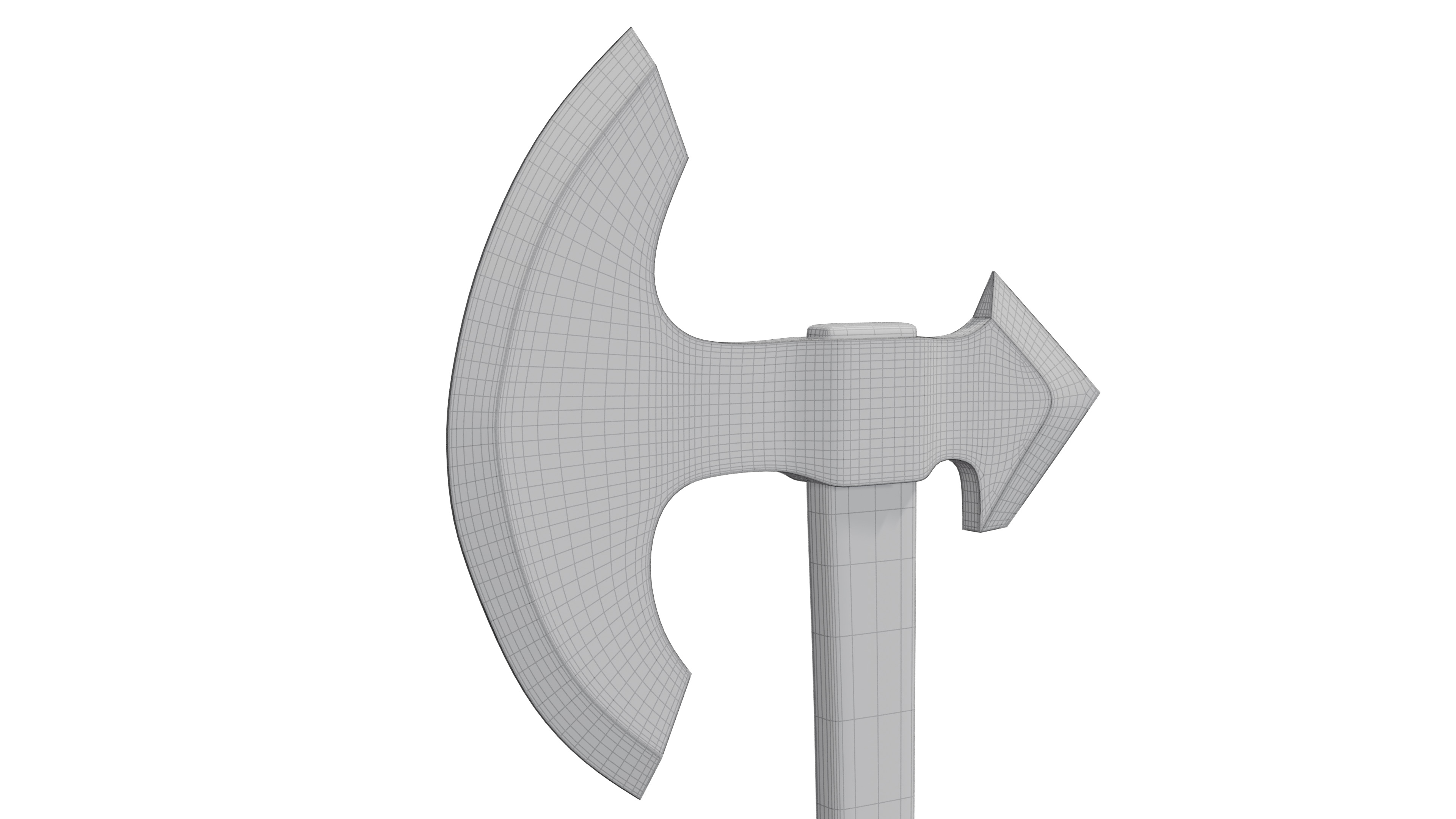 Battle Axe 01 Low-poly 3D model_7