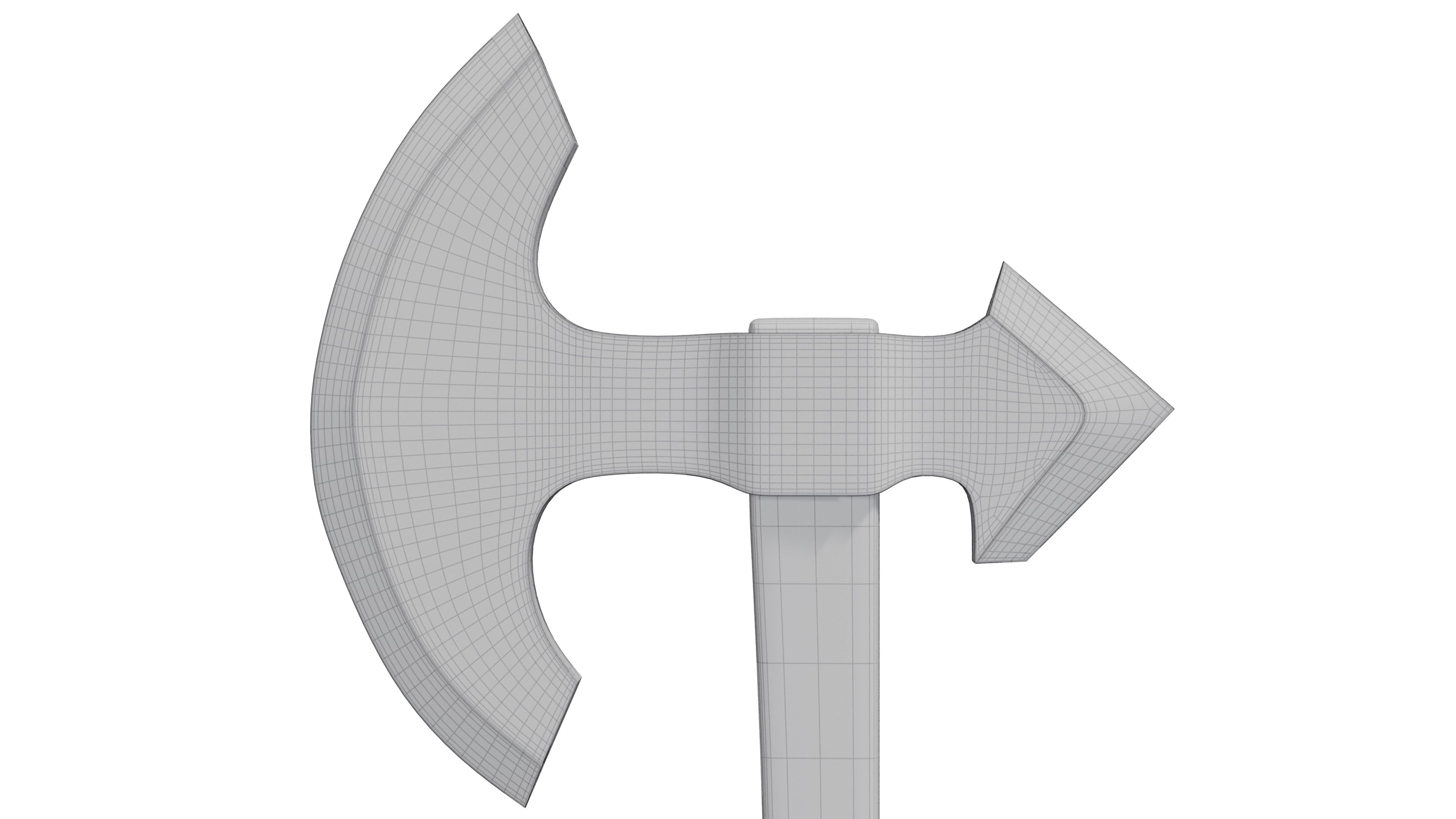 Battle Axe 01 Low-poly 3D model_6