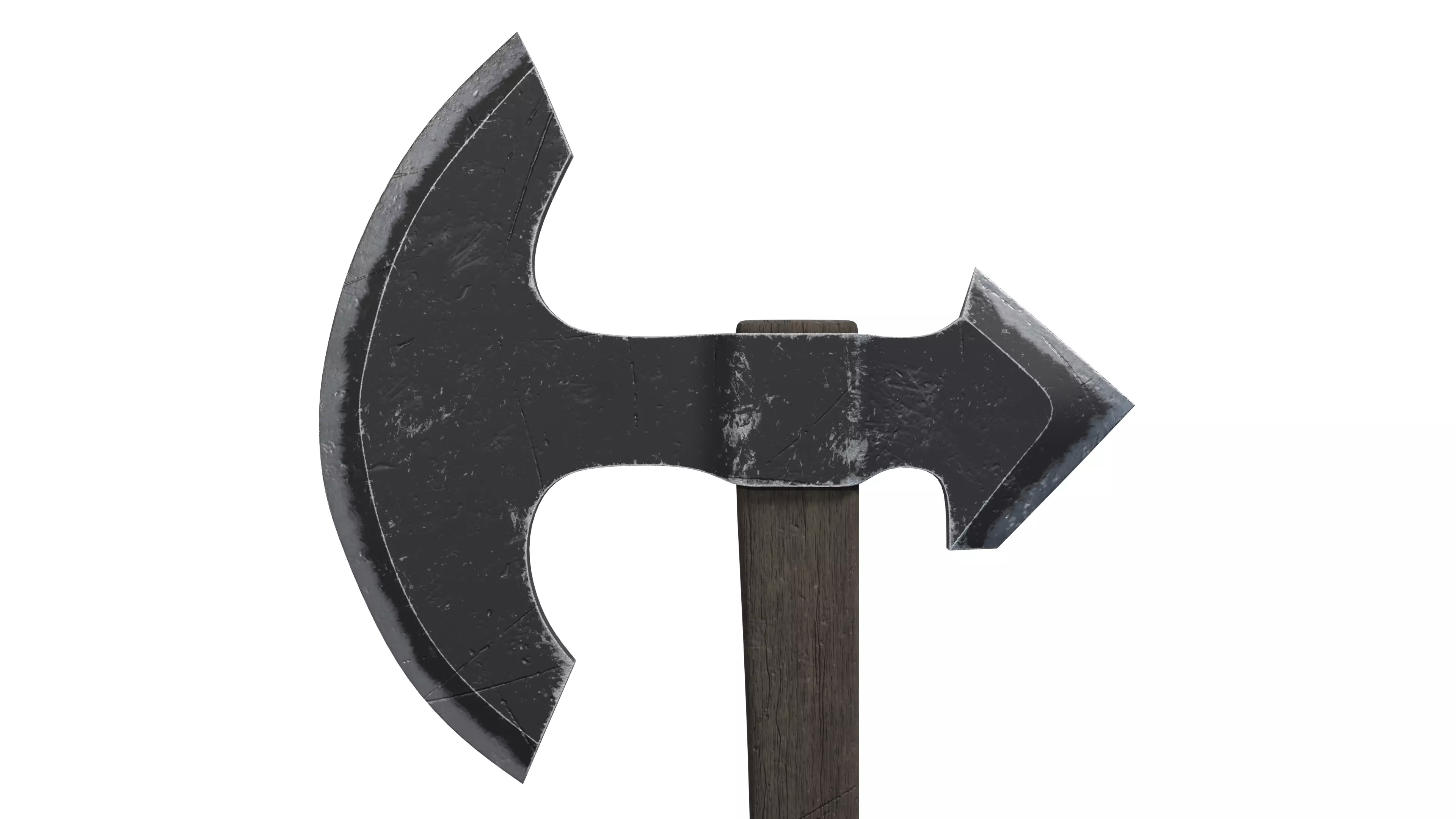 Battle Axe 01 Low-poly 3D model_0