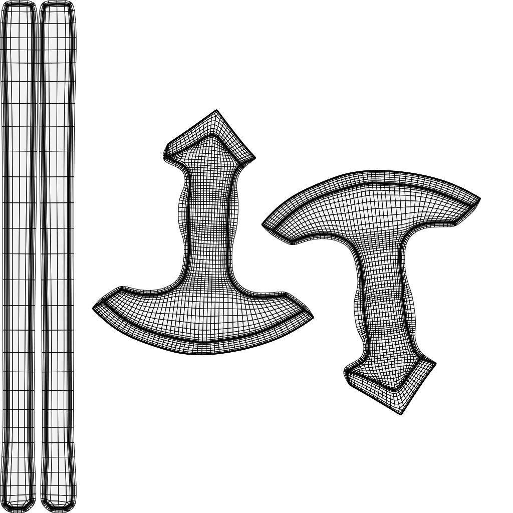 Battle Axe 01 Low-poly 3D model_9