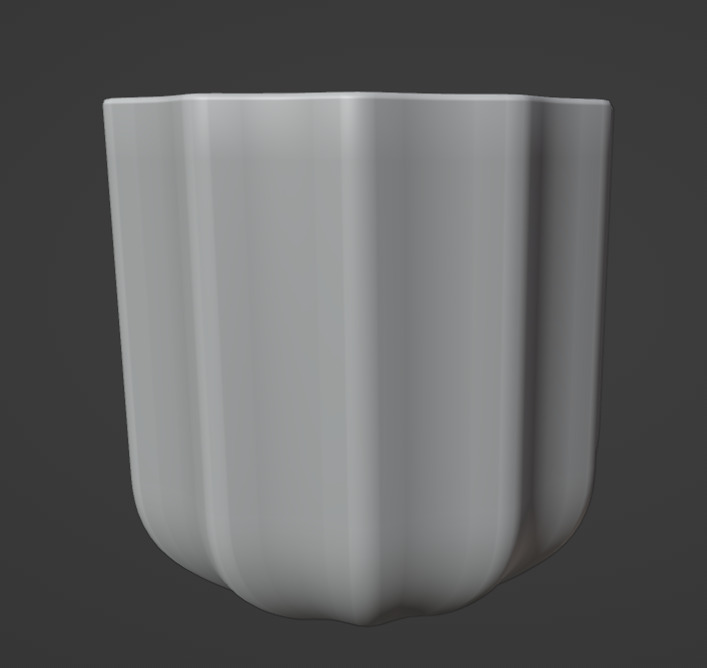 Modern Rustic Fluted Outdoor Planters 3D model_7