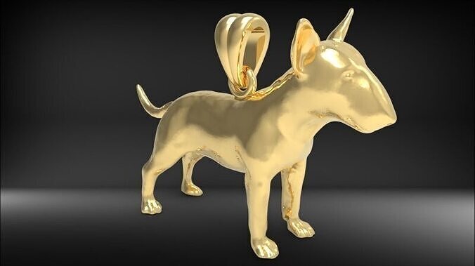 Bull Terrier pendant Sculpture jewelry  3D print model