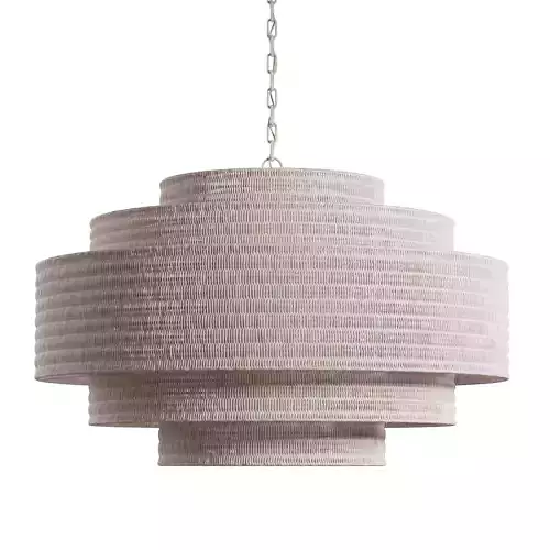 Paloma Chandelier White Rattan Light 3D model Paloma Chandelier White Rattan Light 3D model