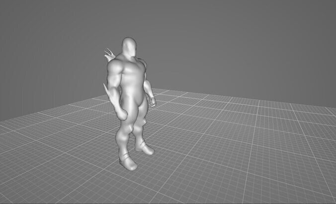 Dark Armored Supervillain Game Ready GLB Model 3D Low-poly 3D model