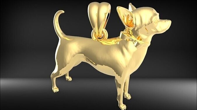 Chiwawa Dog pendant charm bracelet Jewelry 3D print model