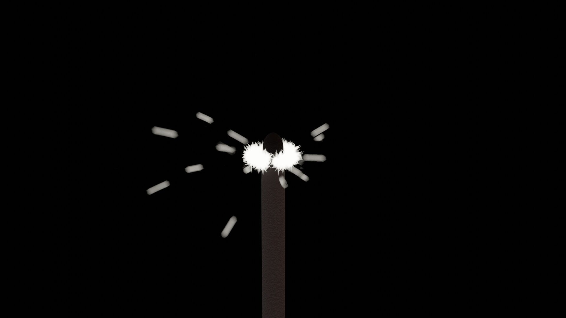 Sparkler Animated Rigged Low-poly 3D model_4