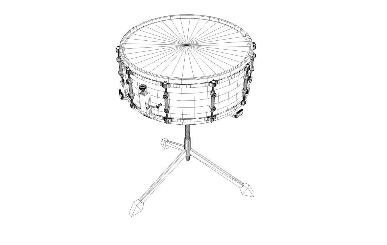 Snare Drum 3 Models 3D model_5