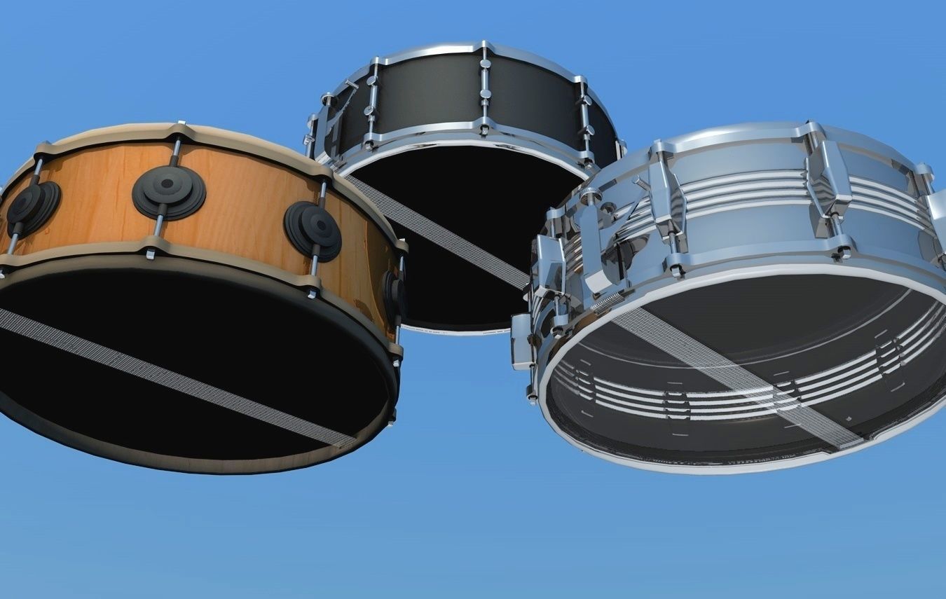 Snare Drum 3 Models 3D model_1