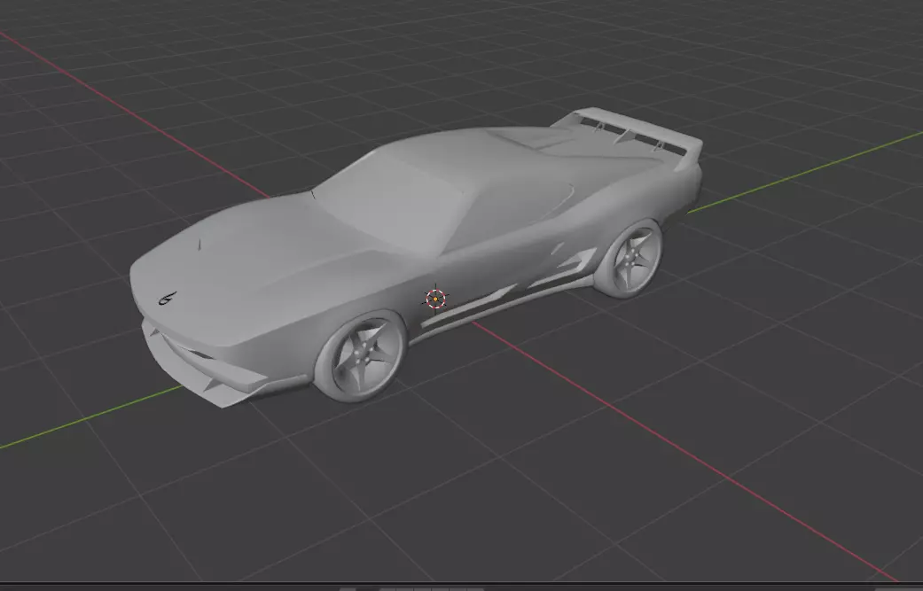 a good sport car Low-poly 3D model