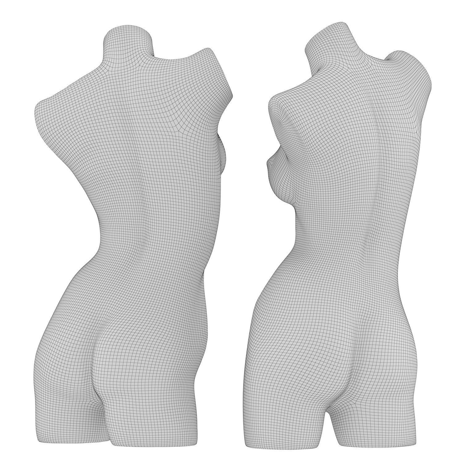 Female Mannequin Torso 3D model_6