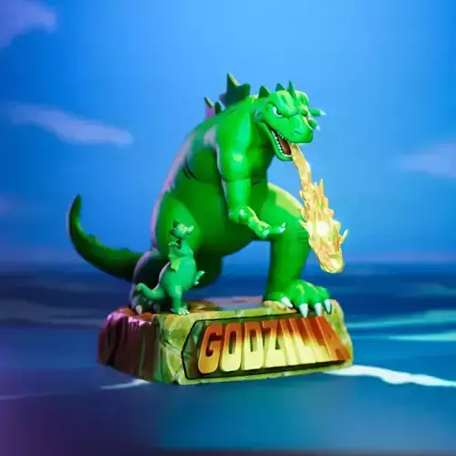 Godzilla and Godzooky 3D print model