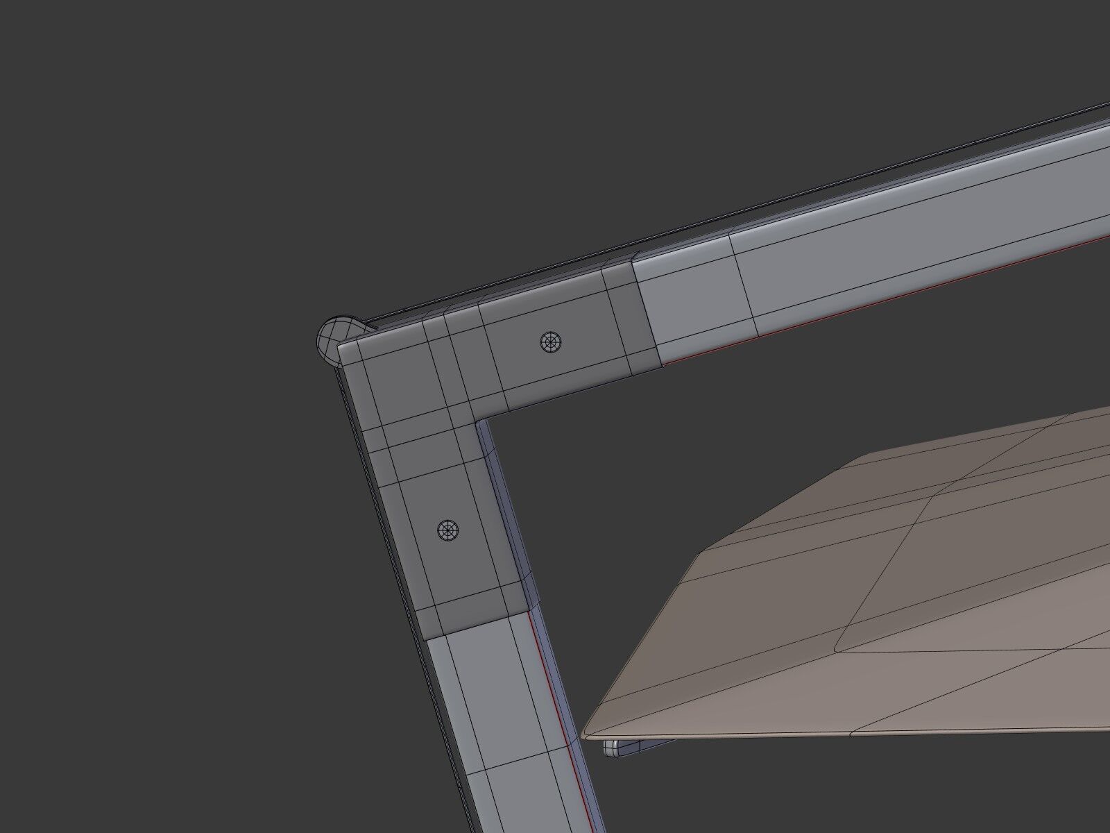 Patio - Outdoor Umbrella - Parasol Low-poly 3D model_21