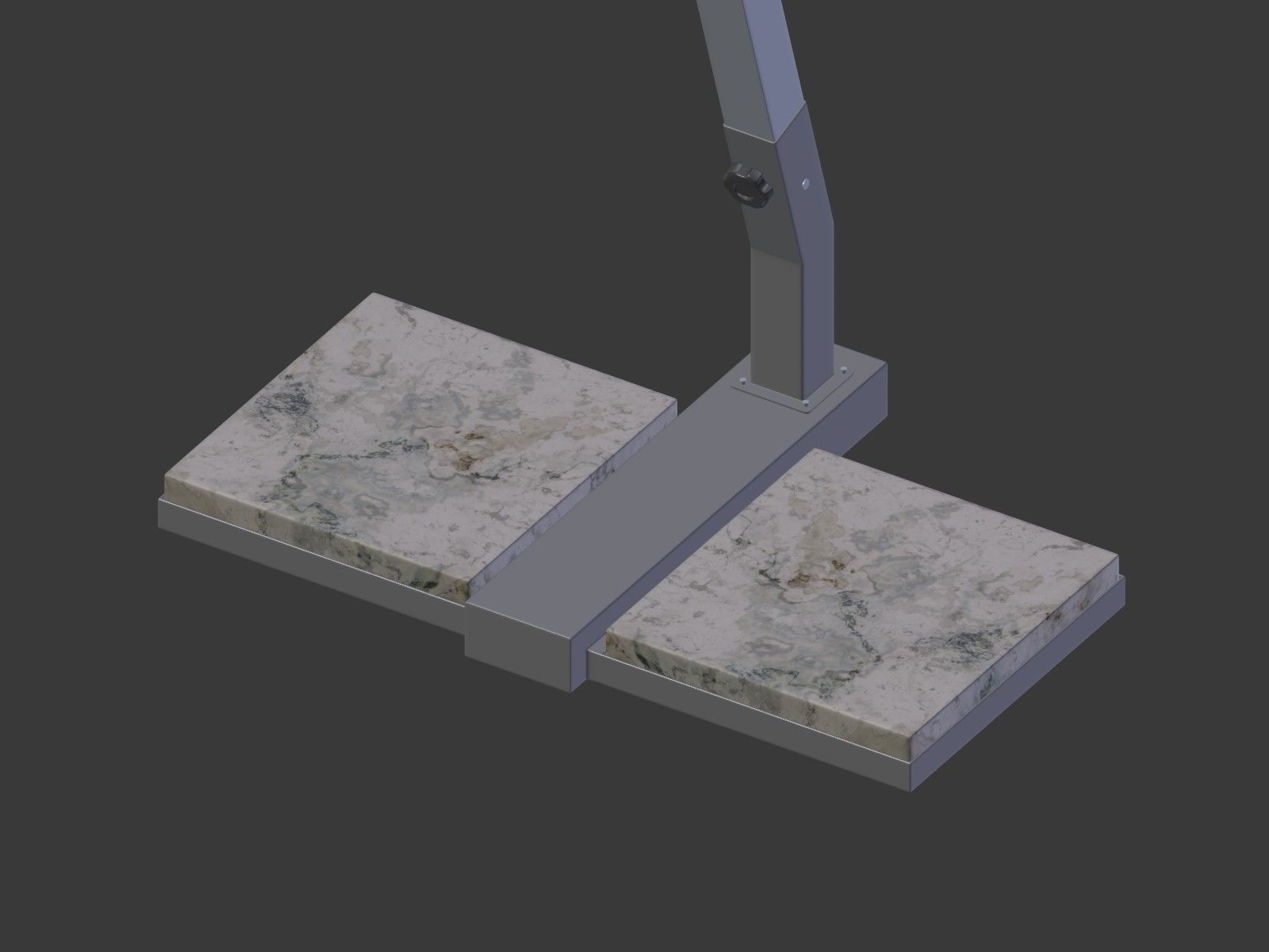 Patio - Outdoor Umbrella - Parasol Low-poly 3D model_24