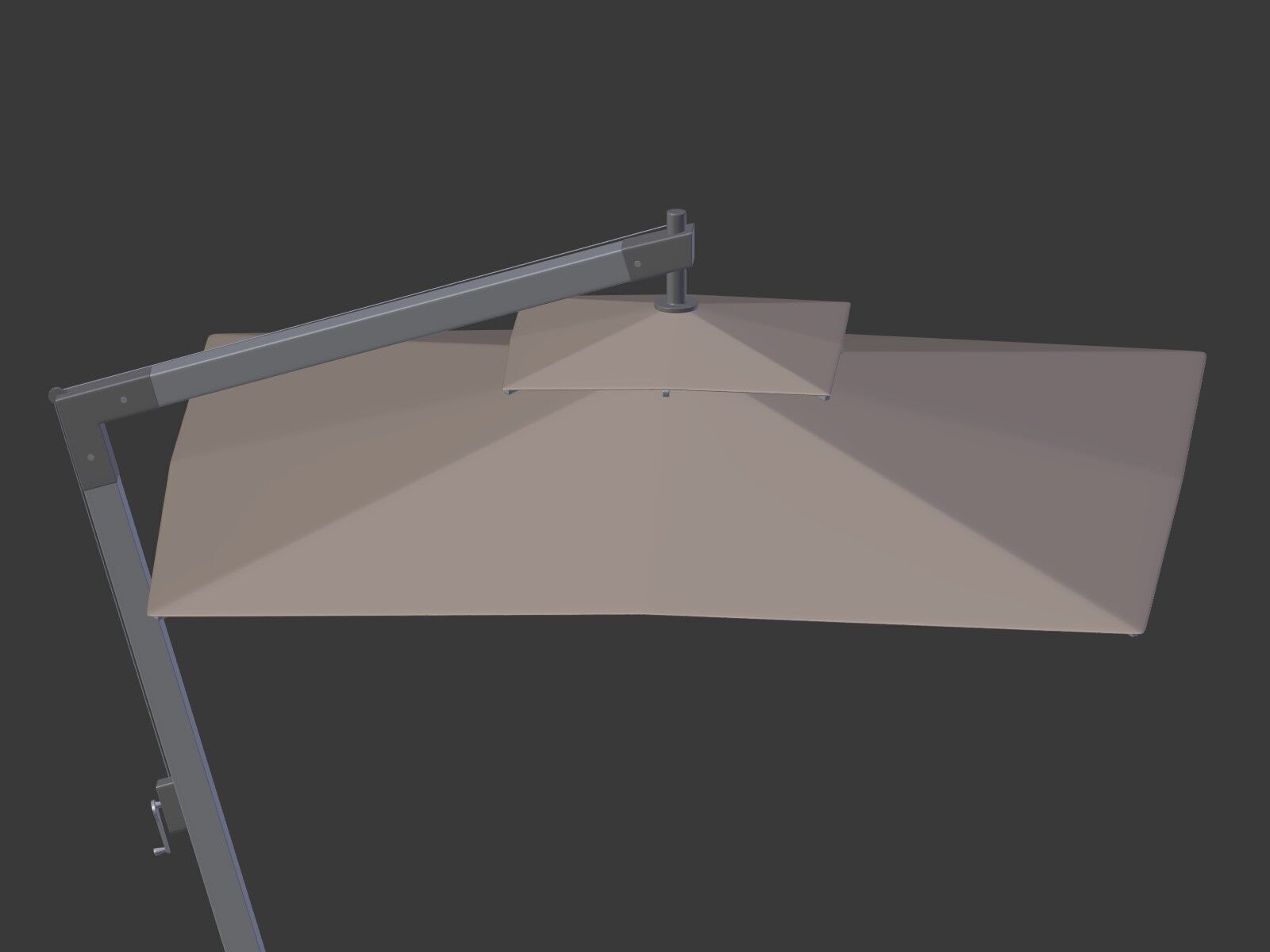 Patio - Outdoor Umbrella - Parasol Low-poly 3D model_8