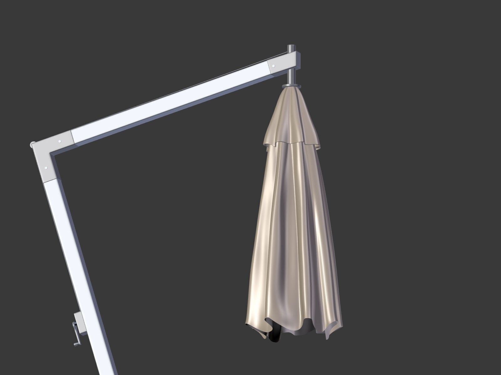 Patio - Outdoor Umbrella - Parasol Low-poly 3D model_14