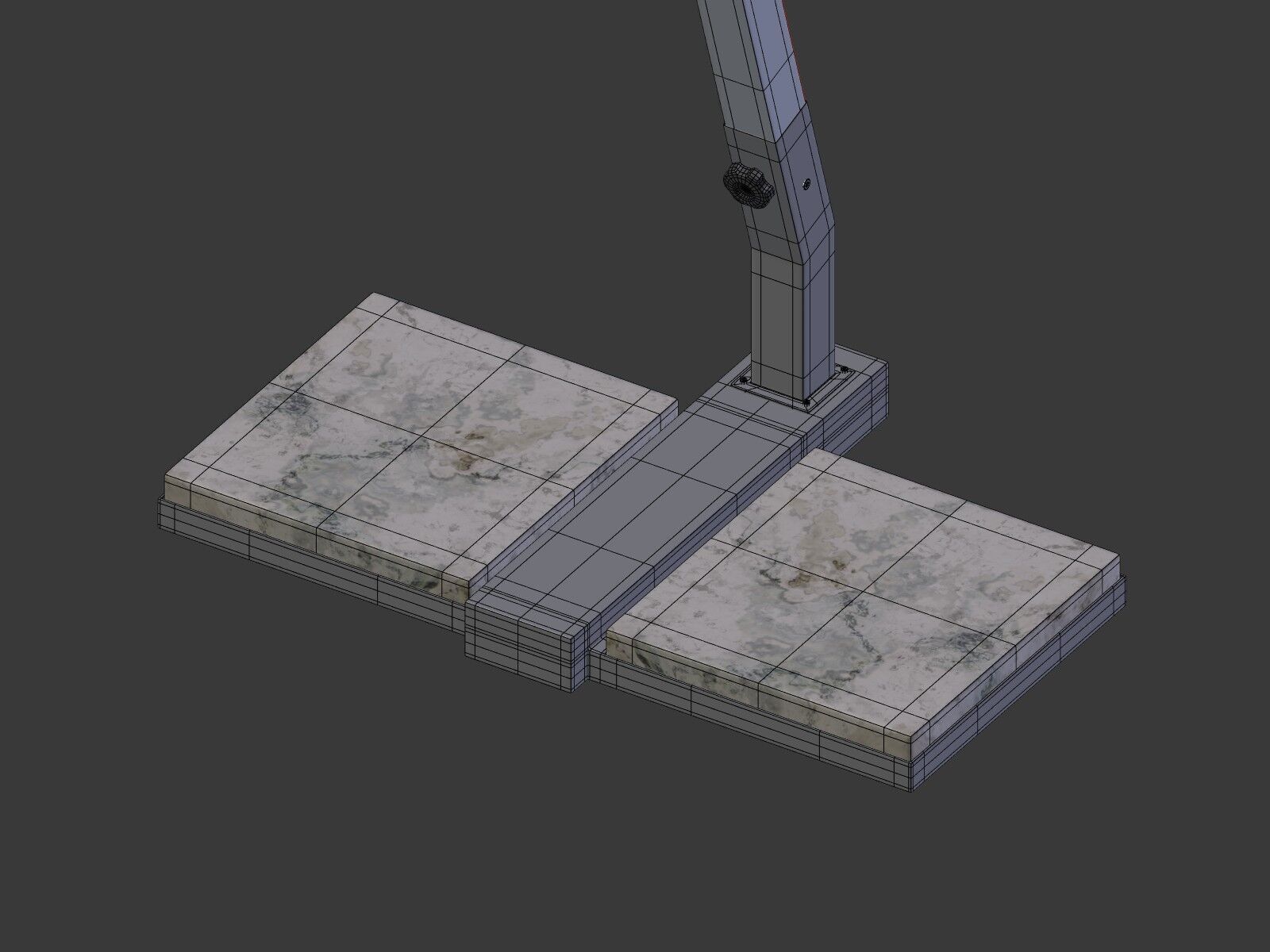 Patio - Outdoor Umbrella - Parasol Low-poly 3D model_25