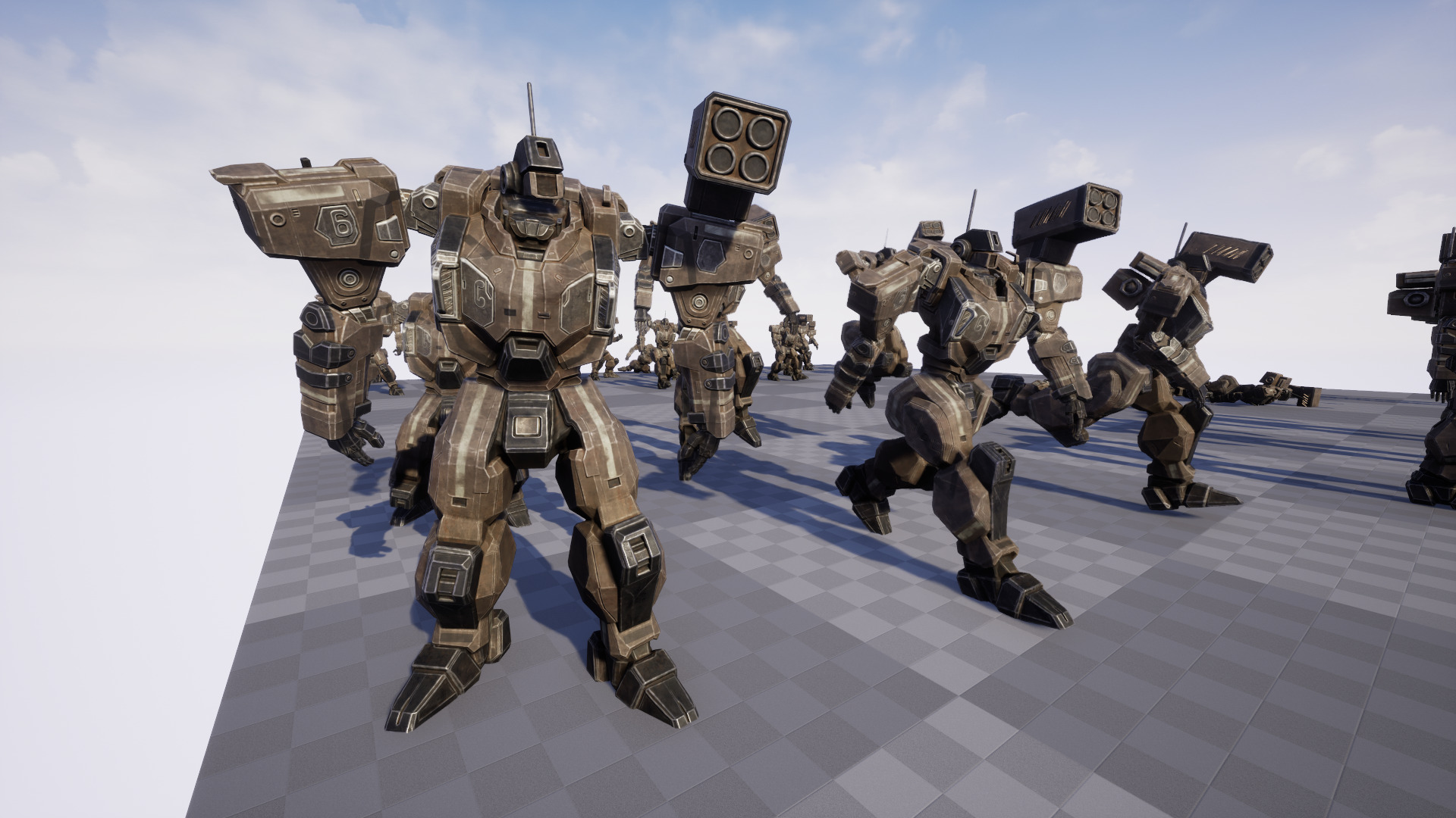 Assault Mech Low-poly 3D model_22