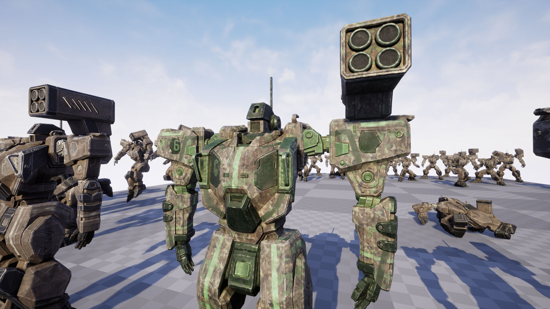 Assault Mech Low-poly 3D model_18