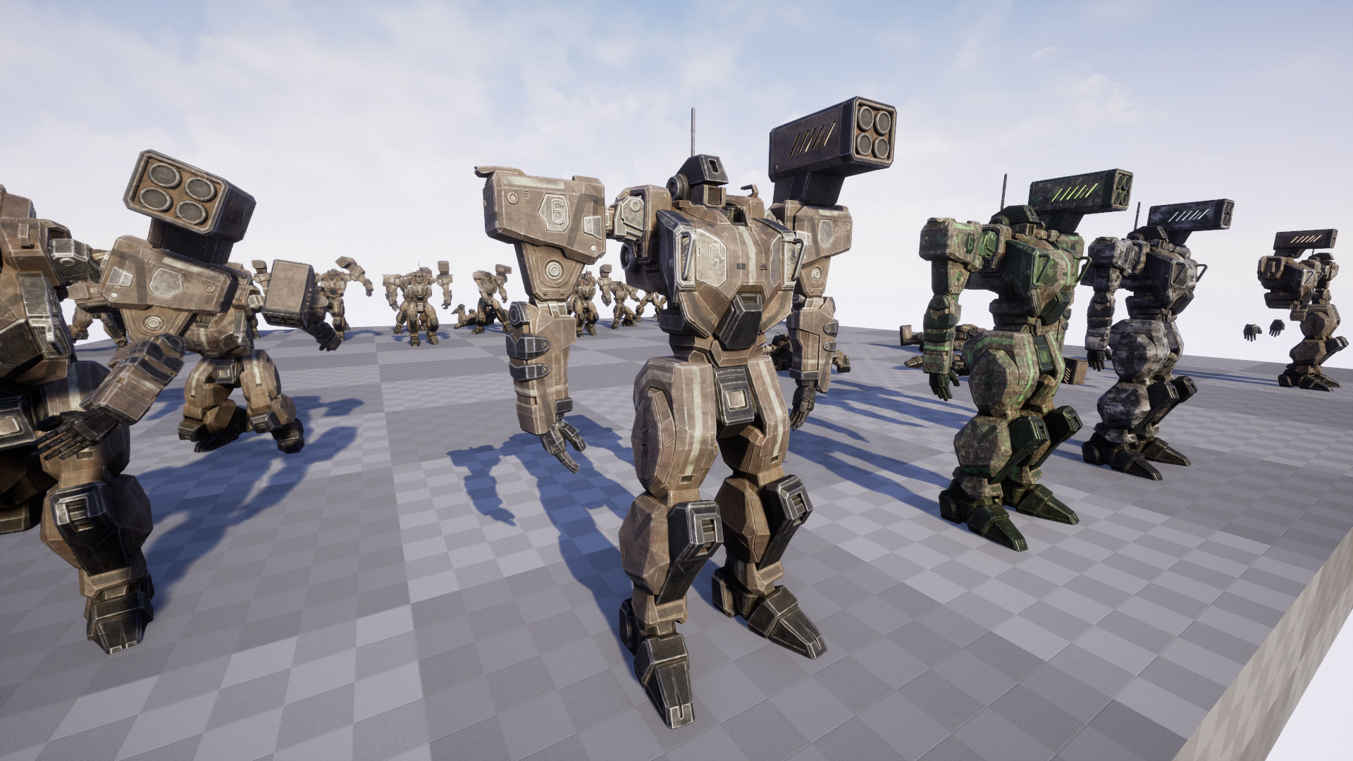 Assault Mech Low-poly 3D model_17