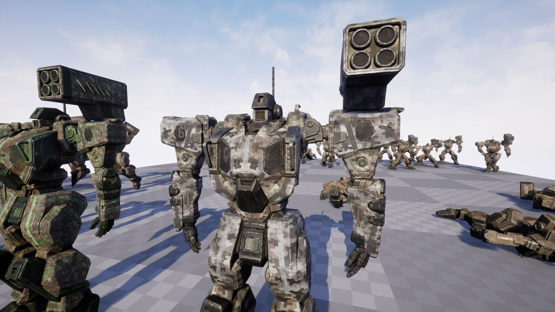 Assault Mech Low-poly 3D model_20