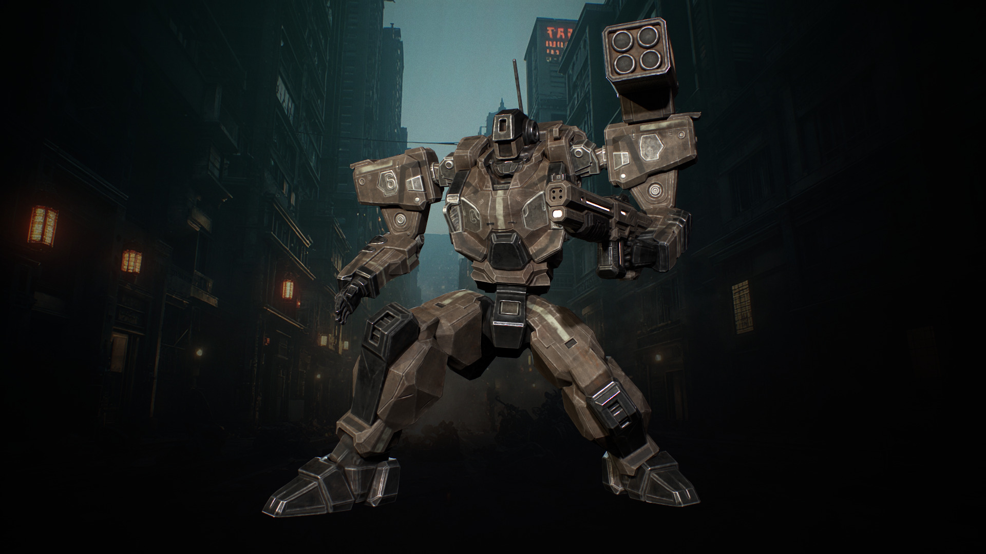 Assault Mech Low-poly 3D model_2