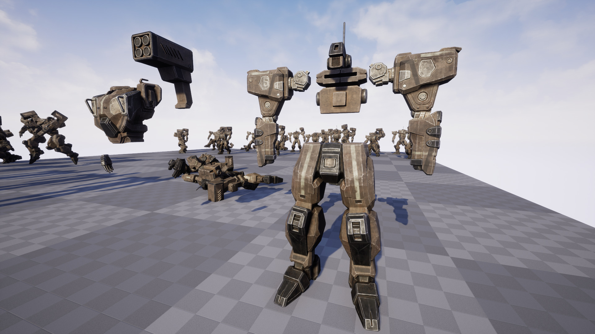 Assault Mech Low-poly 3D model_25
