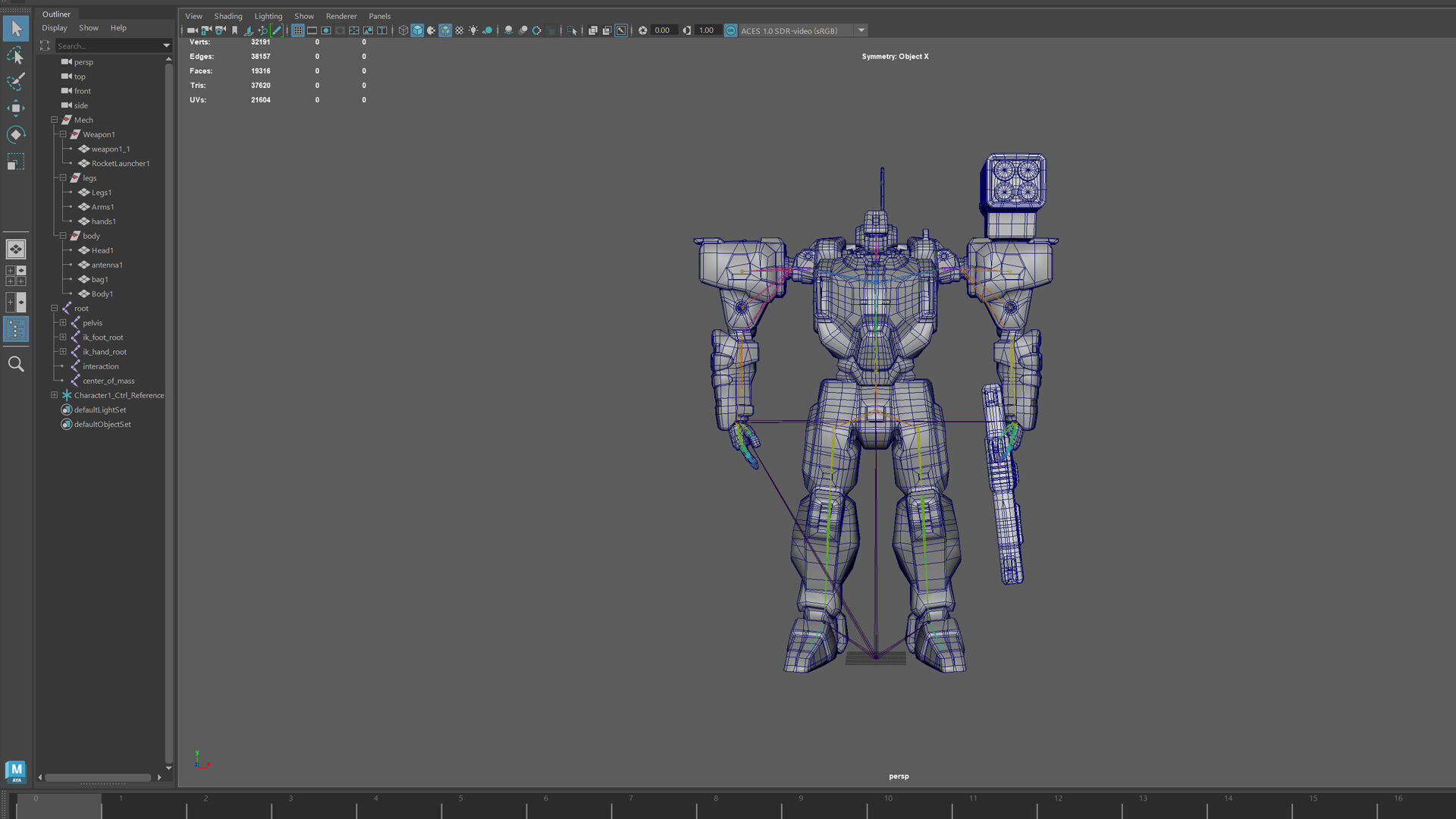Assault Mech Low-poly 3D model_31