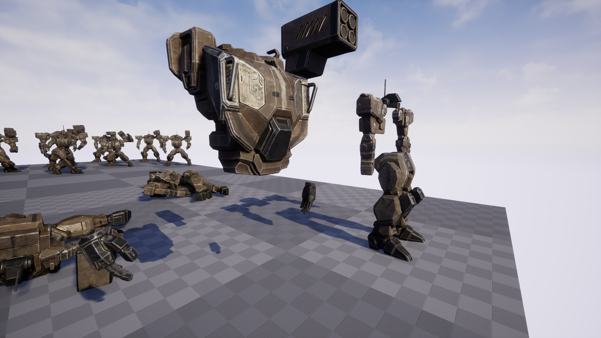 Assault Mech Low-poly 3D model_26