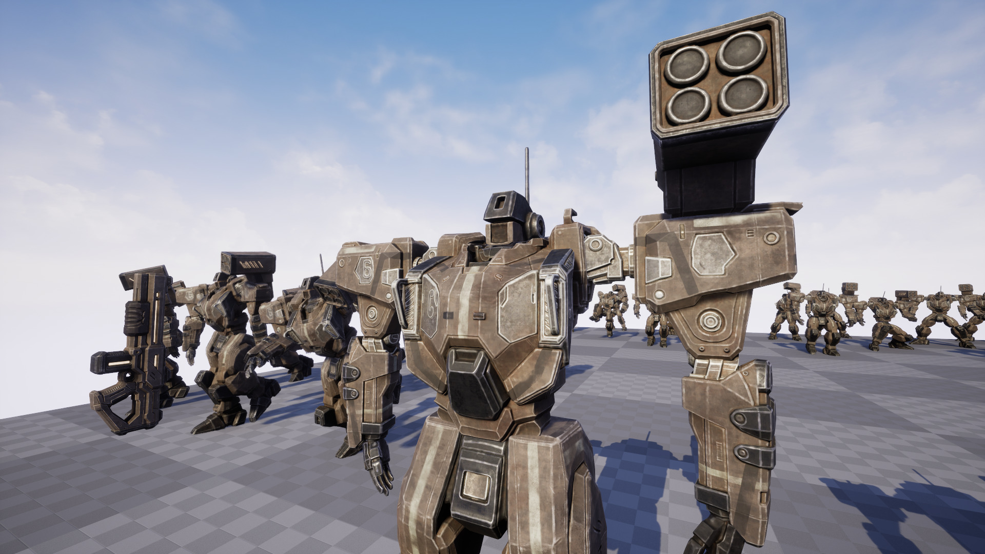 Assault Mech Low-poly 3D model_23