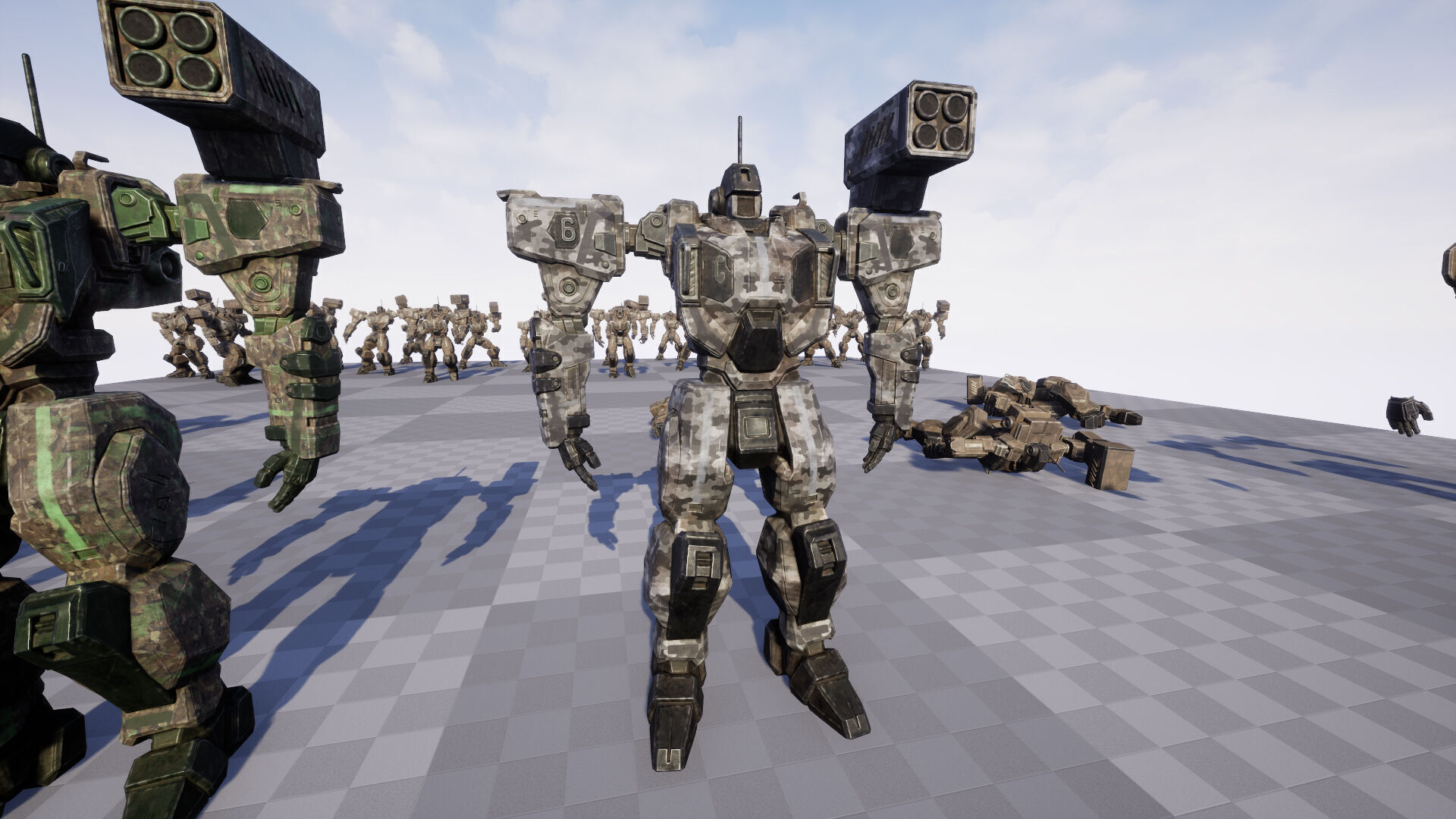 Assault Mech Low-poly 3D model_19