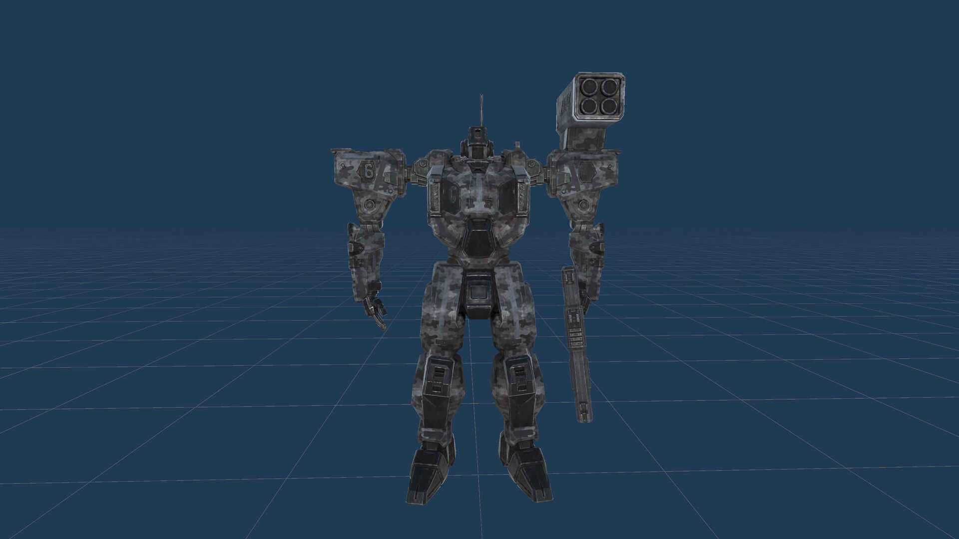 Assault Mech Low-poly 3D model_30