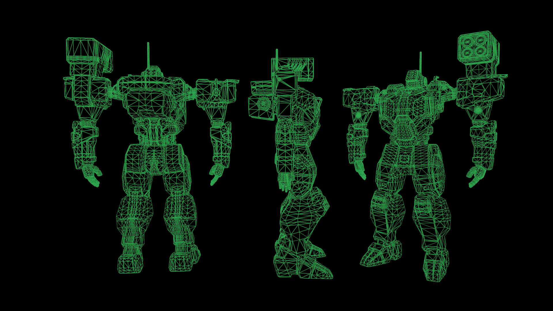 Assault Mech Low-poly 3D model_7