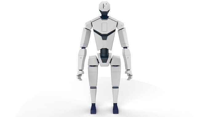 Modern Humanoid Robot Character 3D model 3D print model