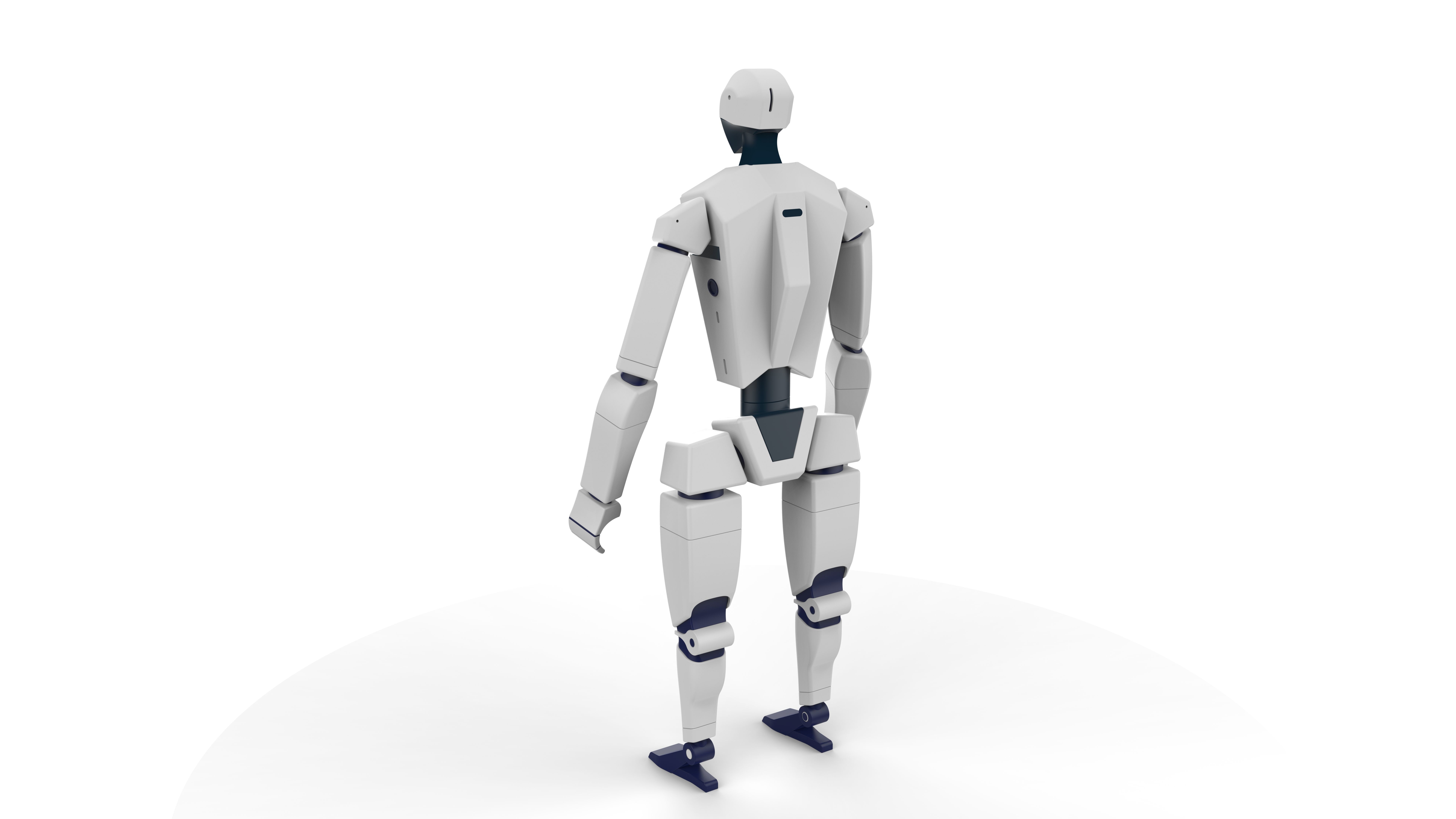 Modern Humanoid Robot Character 3D model 3D print model_4