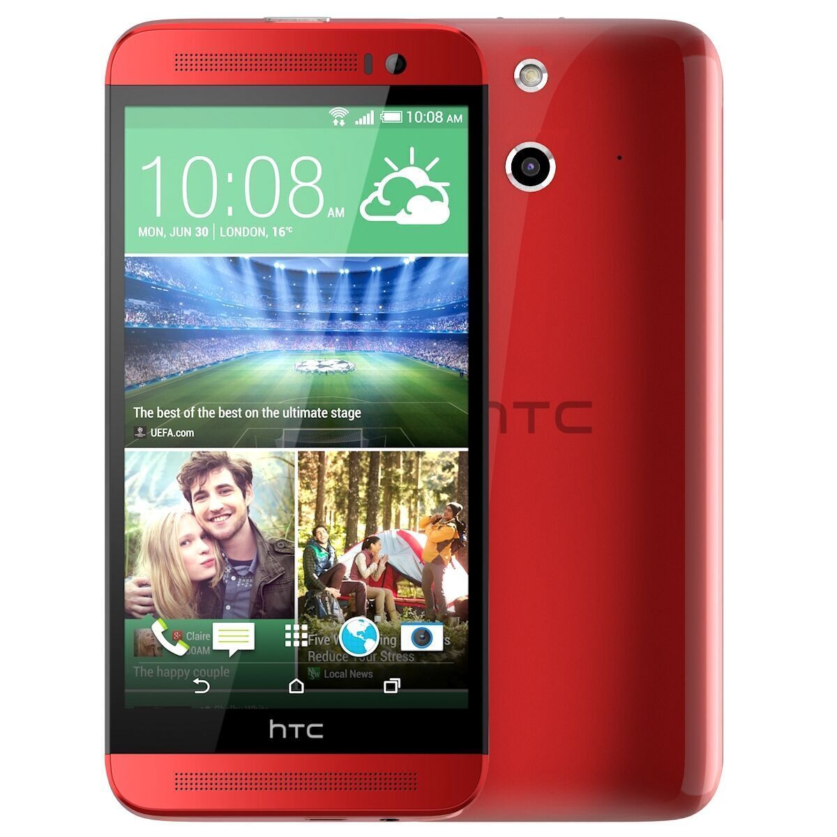 HTC One E8 red 3D model_1