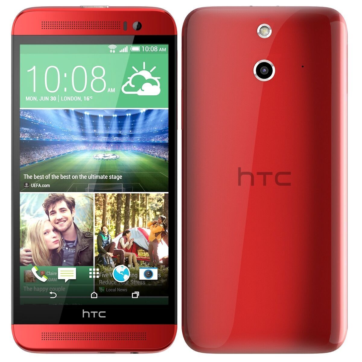 HTC One E8 red 3D model_2
