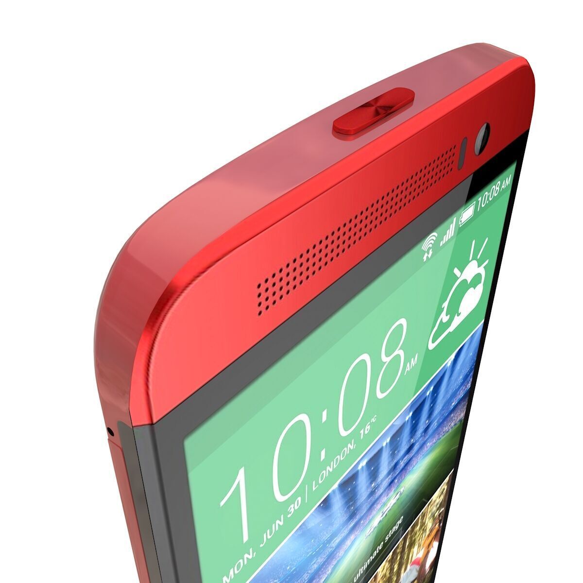 HTC One E8 red 3D model_9