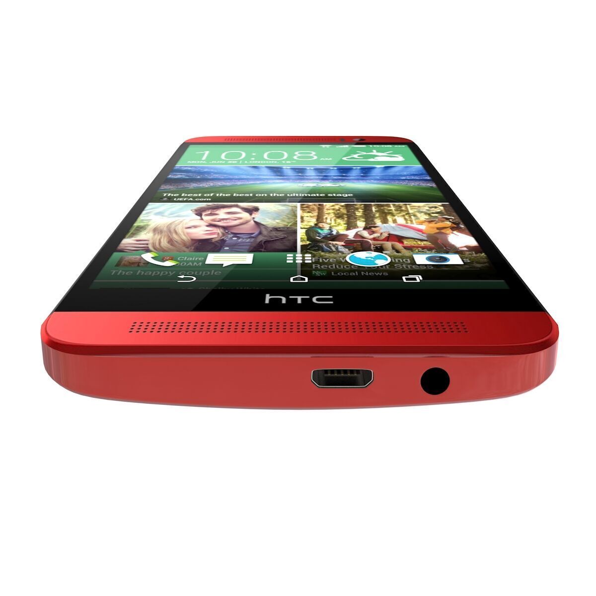 HTC One E8 red 3D model_7