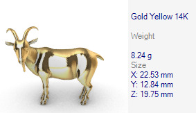 Goat Pendant 3D print model_34