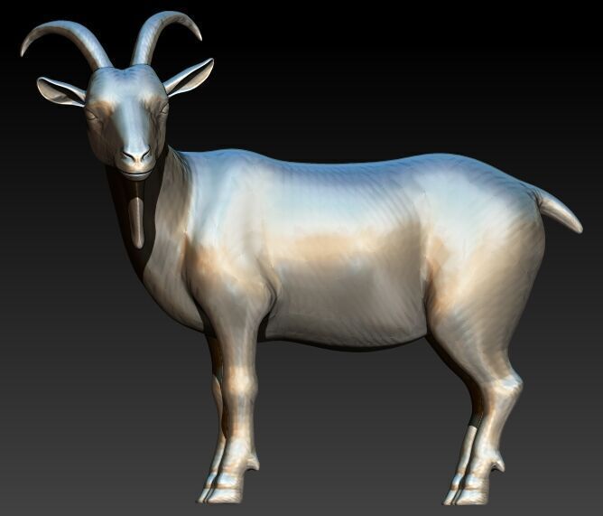 Goat Pendant 3D print model_28