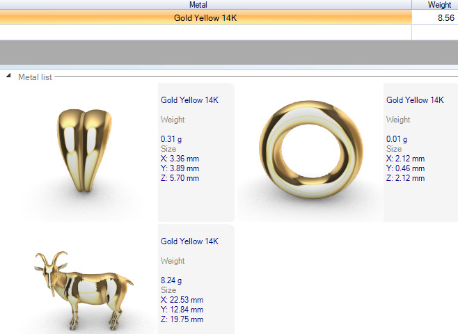 Goat Pendant 3D print model_33