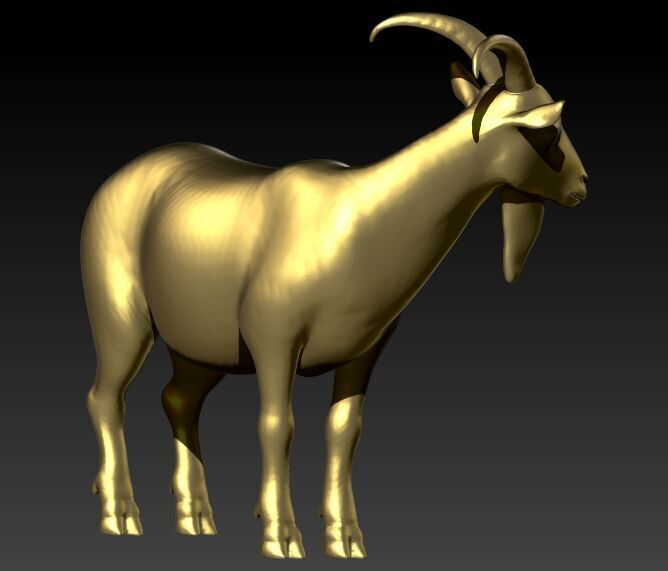 Goat Pendant 3D print model_11