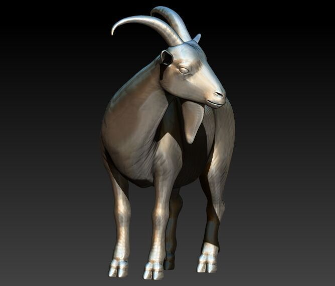 Goat Pendant 3D print model_27