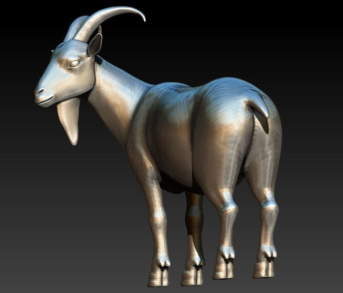 Goat Pendant 3D print model_14