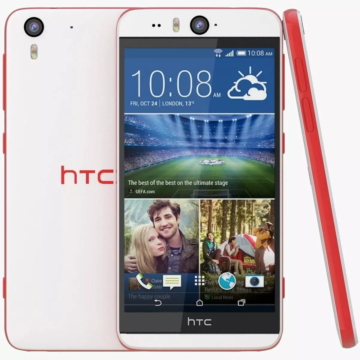HTC Desire Eye Red 3D model_0