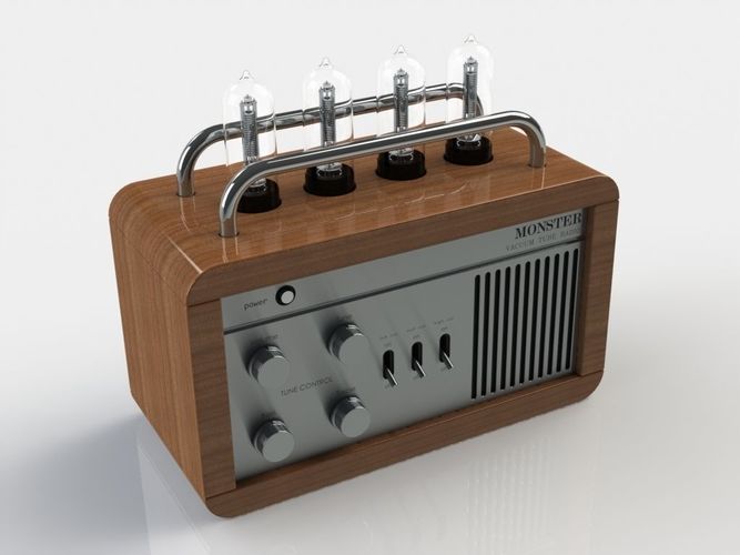 Vacuum Tube Radio 3D model
