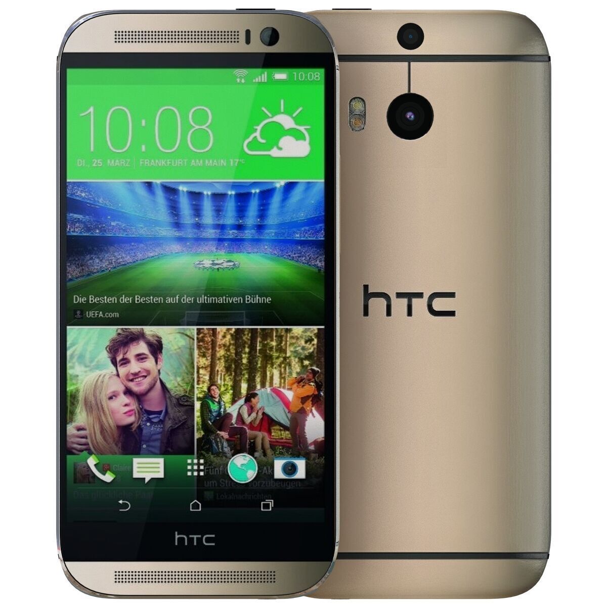 HTC One M8 Amber Gold 3D model_1