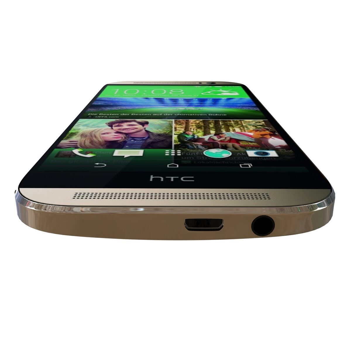 HTC One M8 Amber Gold 3D model_8