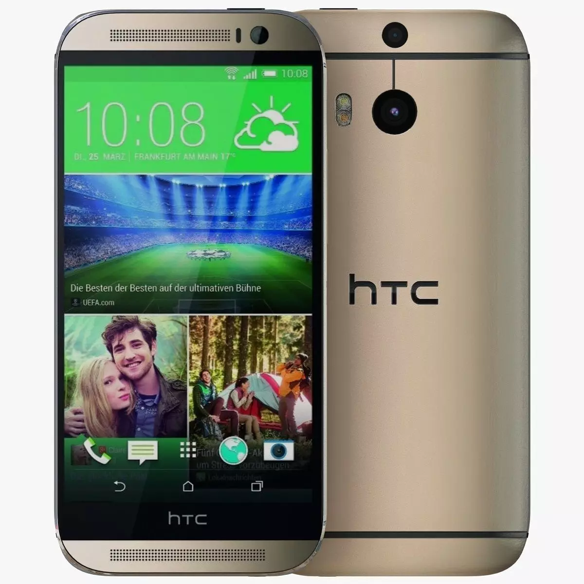 HTC One M8 Amber Gold 3D model_0