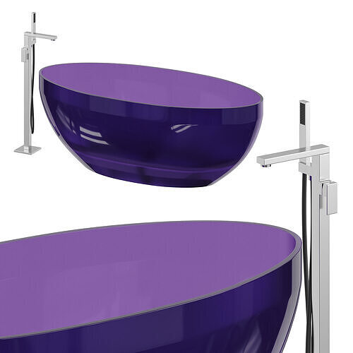 ABBER Kristall AT9702Amethyst washbasin 3D model